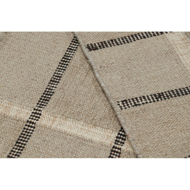 Scandinavian Wool Geometric Area Rug, Rectangle 13' x 19'