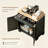 Multi Purpose Accent Cabinet with Dual Drawers and Adjustable Shelf for Home Organizing