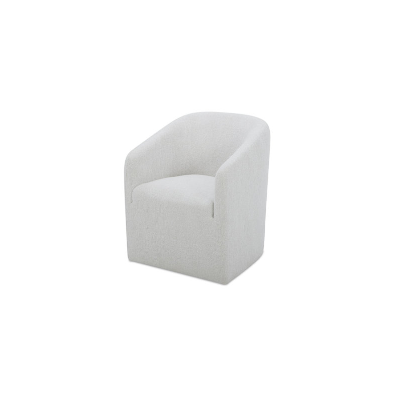 Sandy Rolling Dining Chair Off White, White