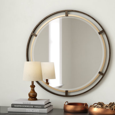 Cavil Metal Round Wall Mirror