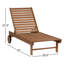 Caselli Outdoor Eucalyptus Wood Chaise Lounge