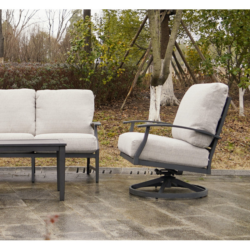 Ensemble de 2 chaises longues avec coussins West Lake