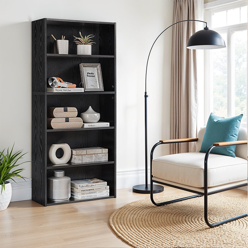 5-Tier Standard Bookcase, Black