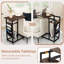 2 PCS C-shaped End Table with Charging Station Rolling Bedside Table Couch Side Table-1412677261