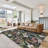 Rayna Thea Black Green Ivory Pink Machine Washable Bold Floral Indoor Area Rug, Flat Pile & Slip-Resistant for Living Room & Bedroom - Black, 6x9-111603984