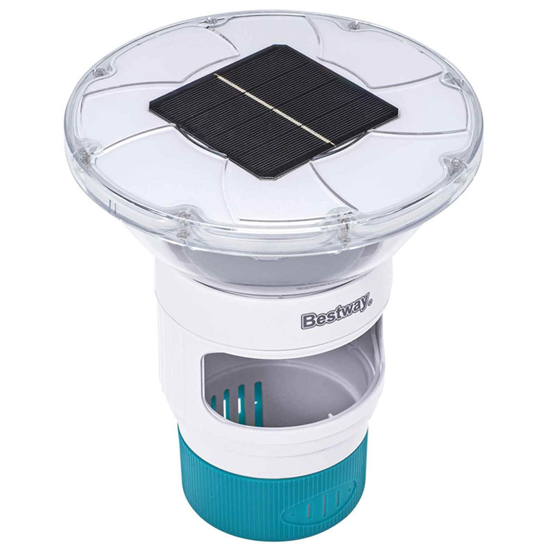 Bestway Floating Solar Light with LED Strip Lights White PC and ABS Pool