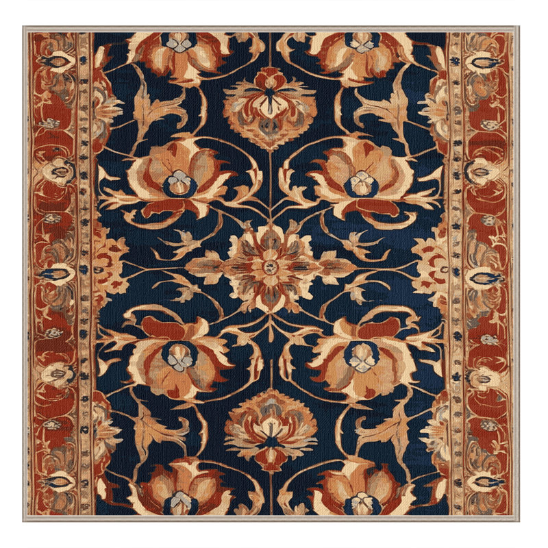 Tapis brun lavable à la machine, Carré 3 pi