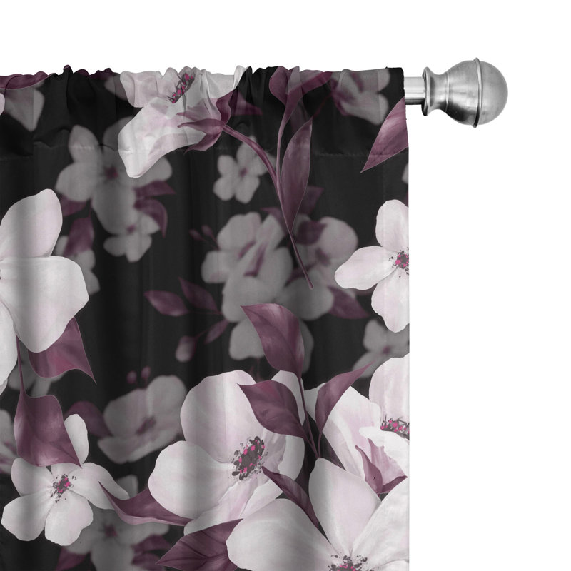 Chamanlal Semi Sheer Curtain Pair, 28" W x 84" L