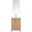 Meuble-lavabo simple autoportant de 23,6 po avec dessus en céramique Gela-88622996
