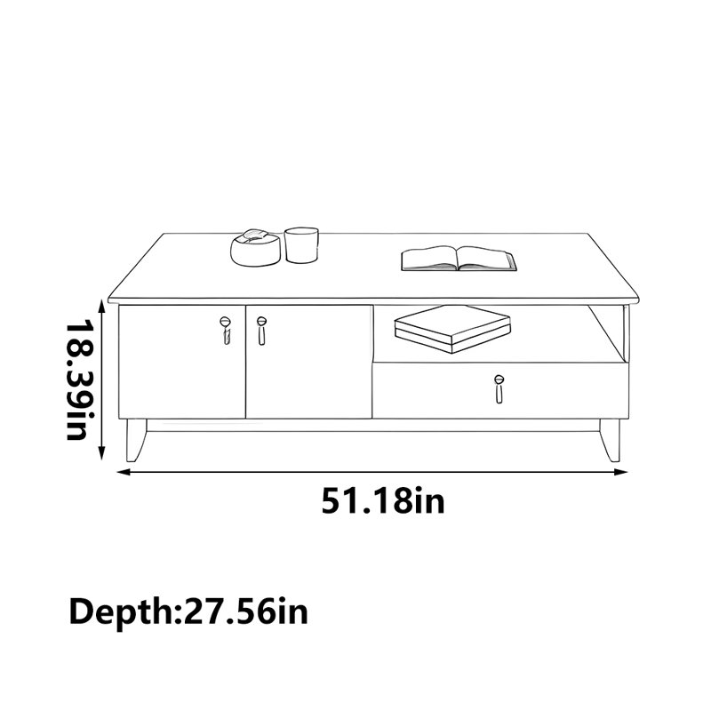 Table basse simple de style nordique