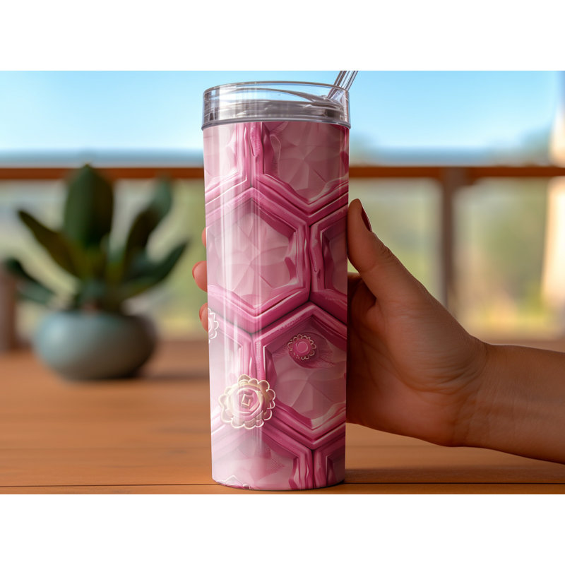 Choose Handmade Tumblers 591ml Vacuum Insulated Stainless Steel (18/8) Travel Tumbler with Straw