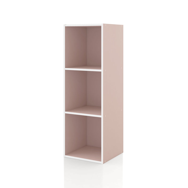 Bibliothèque de rangement Breayla, 3 cubes, Rose clair