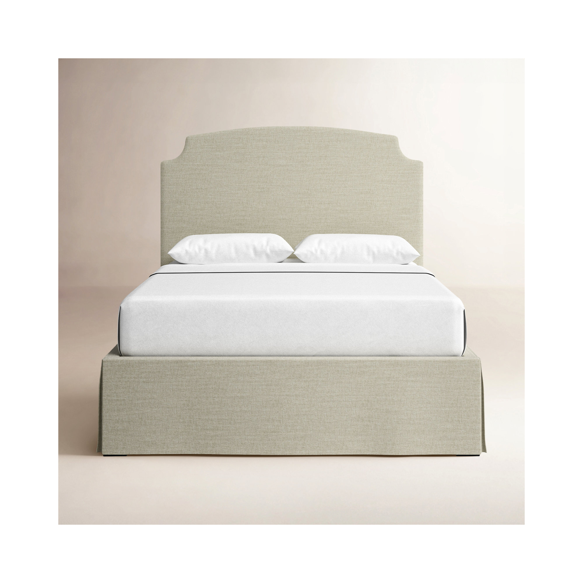 Dowling Upholstered Bed, King, Cream