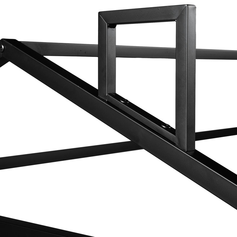 Lit plateforme en métal pour grand lit, Noir