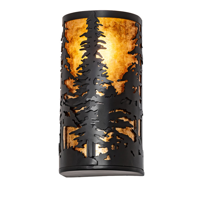 Applique murale encastrée, H 12 po x l 6 po x P 4 po, Orange / Solar Black, 1