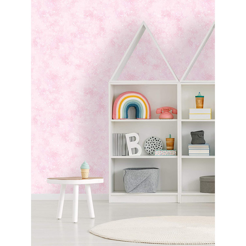 Haught 10.05m x 53cm Glitter Wallpaper Roll, Pink