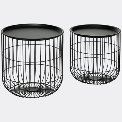 Cynne Steel Top Nesting Tables by 17 Stories