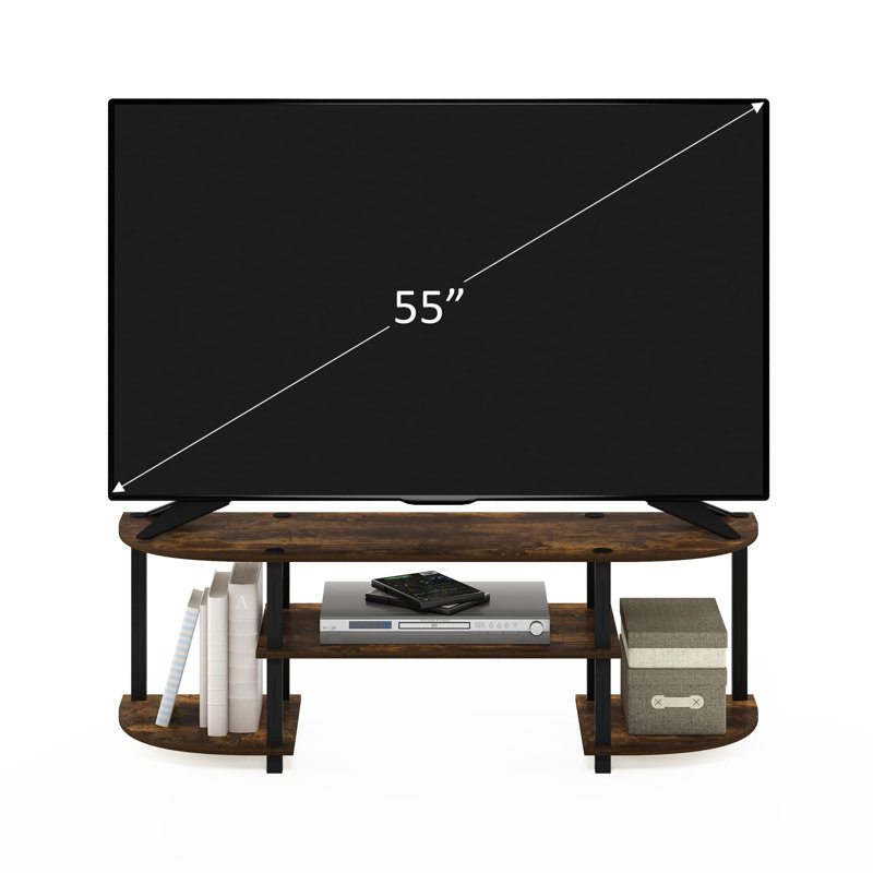 Sarwa TV Stand for TVs up to 50", Amber Pine/Black