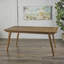 Table de salle à manger d'extérieur en bois massif de 69 po