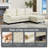 90" Comfy Modern Chenille Fabric U-Shaped Sectional Sofa with Two Ottomans-120279465