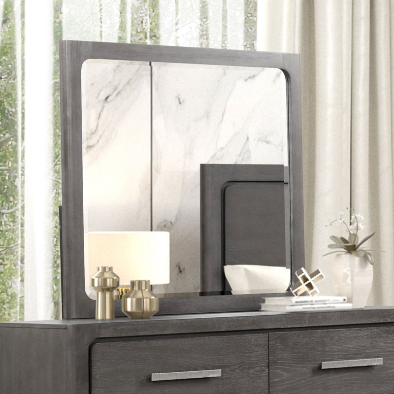 Miroir pour commode Eystein, Gris chaleureux