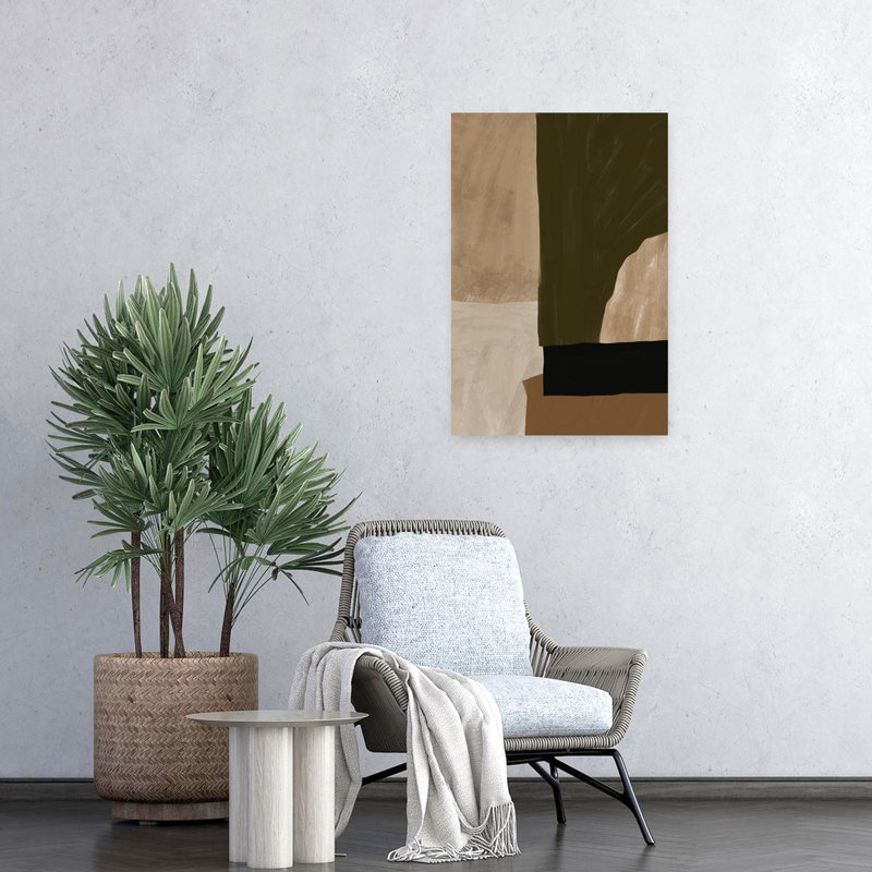 Formes abstraites naturelles, impression d'art mural géométrique minimaliste abstraite, 24" H x 16" W