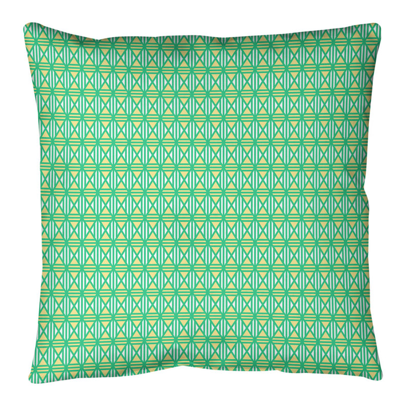 Coussin de sol Katelyn Elizabeth, 36 po x 36 po, Vert / Jaune