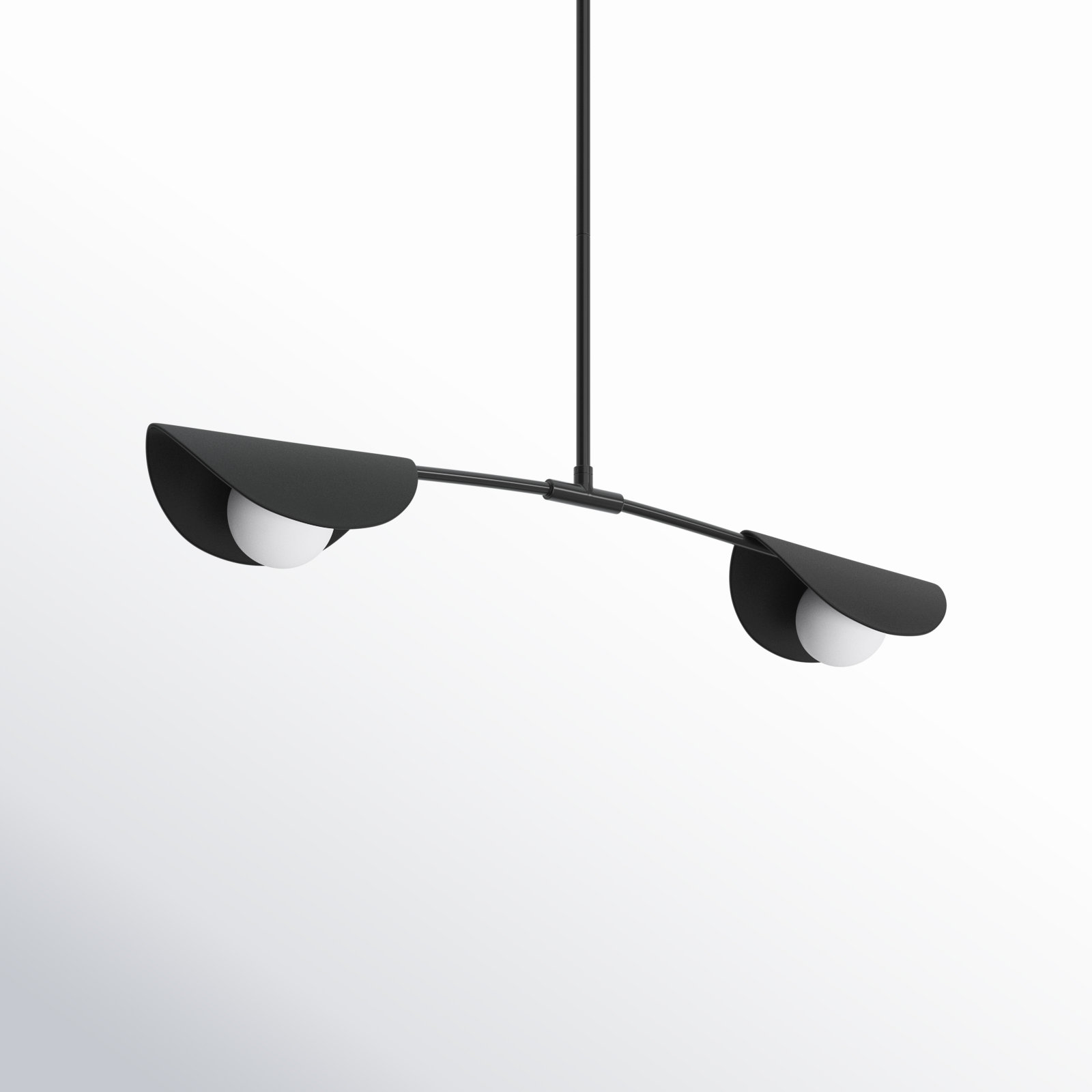 Gamora 2 Light Dimmable Pendant, Matte Black