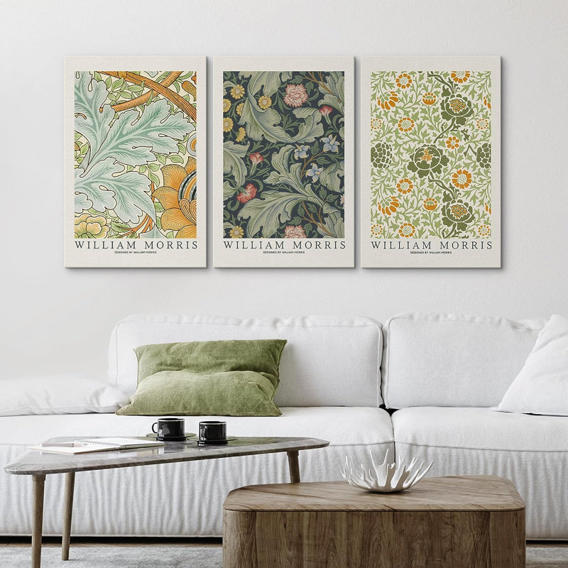 Art mural classique de William Morris, Toile tendue, H 36 po x l 24 po, Sans cadre