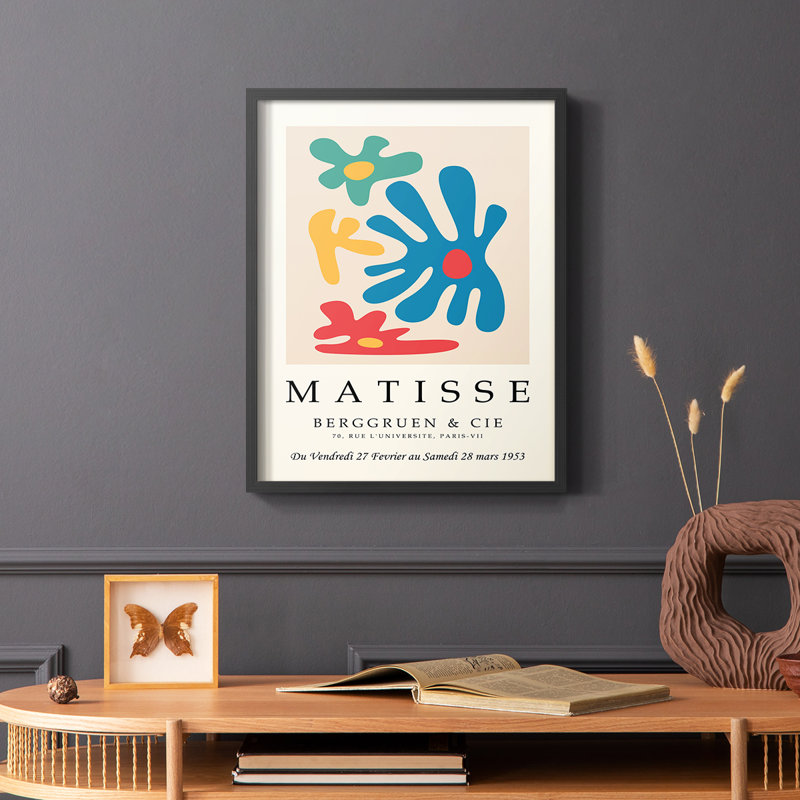 Impression encadrée Matisse Cccxxiii - Bois massif, Noir, H 20 po x l 16 po