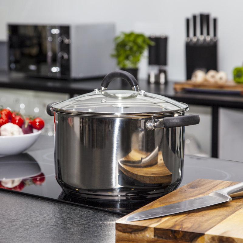 Tower Essential 6L Stainless Steel Round Dutch Oven