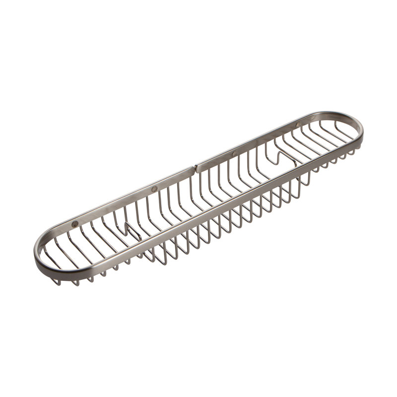 Splashables 18" Large Combination Shower Basket, Satin Nickel, 2" H x 17.8" W x 3.9" D