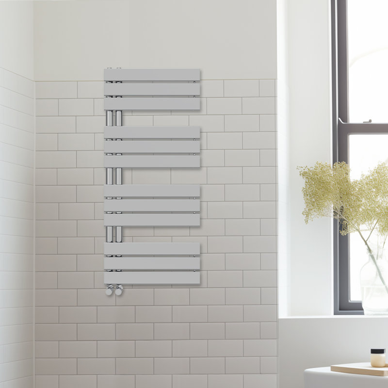 Brayner Flat Panel Towel Rail Heated Towel Rails, Chrome