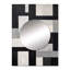 Noir et blanc Cuboids Dream I - miroir décoratif de formes abstraites, miroir mural moderne, impression d'art en métal-1719222458