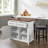 Jorianna Solid Wood Top Kitchen Island