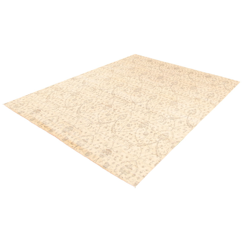 Tapis ivoire en laine New Age de conception unique 12 pi x 15 pi Hardnett