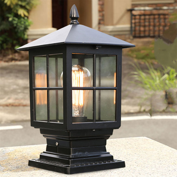 AILICIN Pillar Lamp Post Light, Fence Deck Cap Light Lantern Column Lamp for Flat Surface Patio Garden Decoration with IP55 Waterproof E26 LED Bulb(So - 1