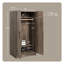 Armoire-penderie de 65 po de hauteur Bucholz, armoire de rangement avec rail de suspension et tablettes pour le salon, la cuisine et la salle de lavage, P 24,5 po x l 32 po x H 65 po, gris Drift-960273296-982257206