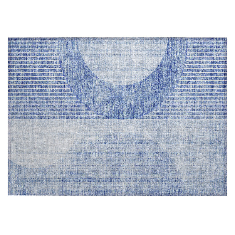 Washable Striped Indoor / Outdoor Rug, Rectangle 1'8" x 2'6"