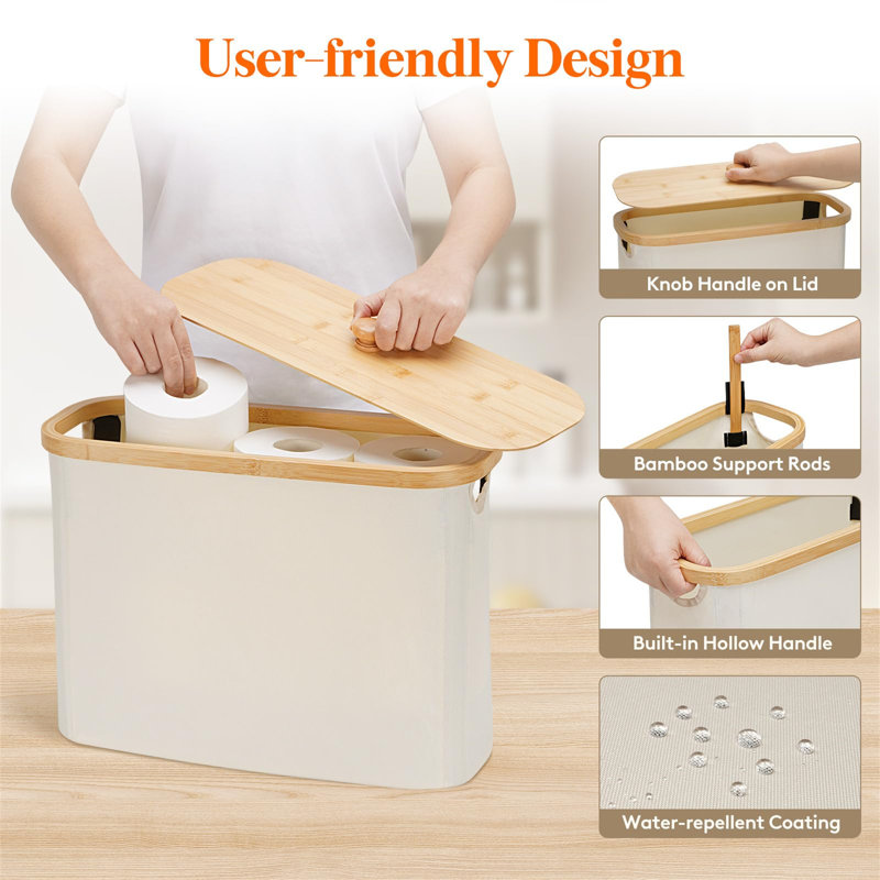 Bronnie Free Standing Toilet Paper Holder, White