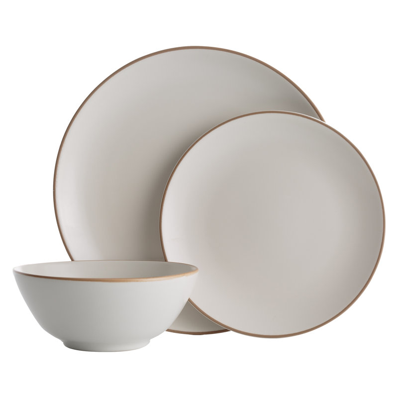 Mason Cash Classic Collection 12 Piece Dinnerware Set, Service for 4, Cream