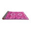 Tapis oriental rose / blanc tissé à la machine-1838866994