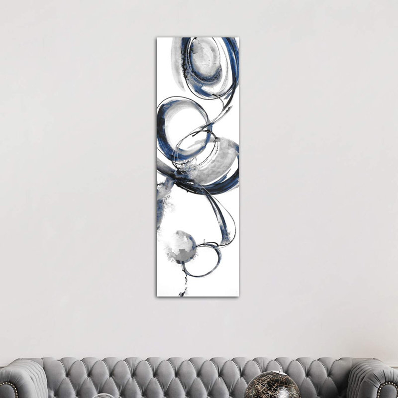 Calligraphy V9 by Liz Jardine - Wrapped Canvas Panoramic Print, 152.4 cm H x 50.8 cm W x 3.175 cm D