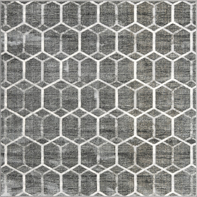 Eshin Abstract Indoor Rug, Square 7'