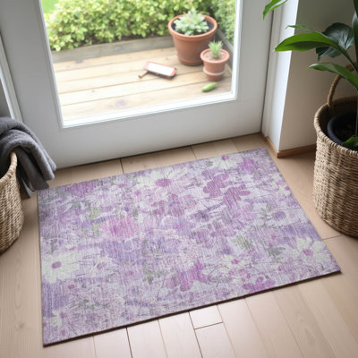 Premium Machine Washable Elize AMF1506 Floral Rug