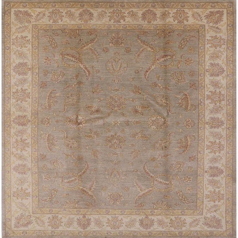Tapis beige / gris Semund, Carré 3 pi