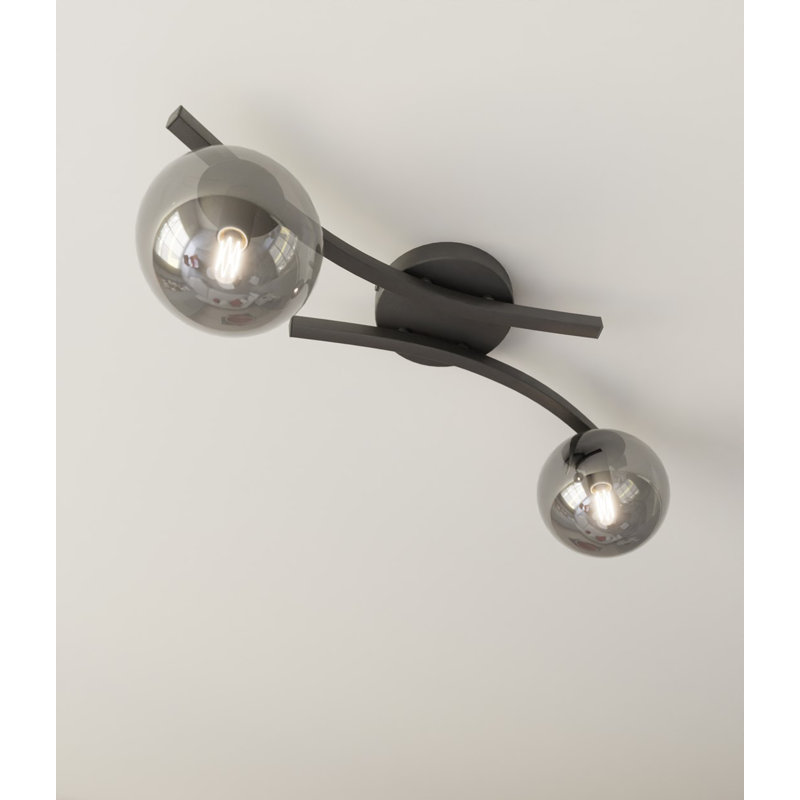 Davarius Flush Mount, Matte Black/Graphite