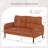 Upholstered Corduroy 2-Seater Loveseat Sofa-663722481