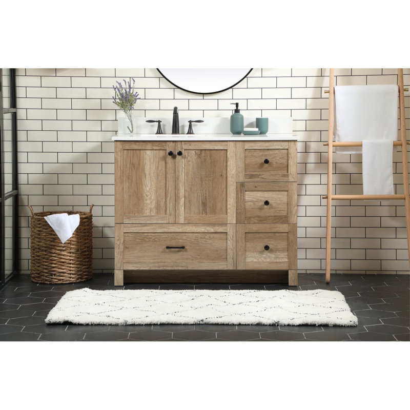 Ensemble de meuble-lavabo simple 42 po Soma, Chêne naturel