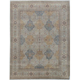 Hand-Knotted High-Quality Ivory Area Rug
